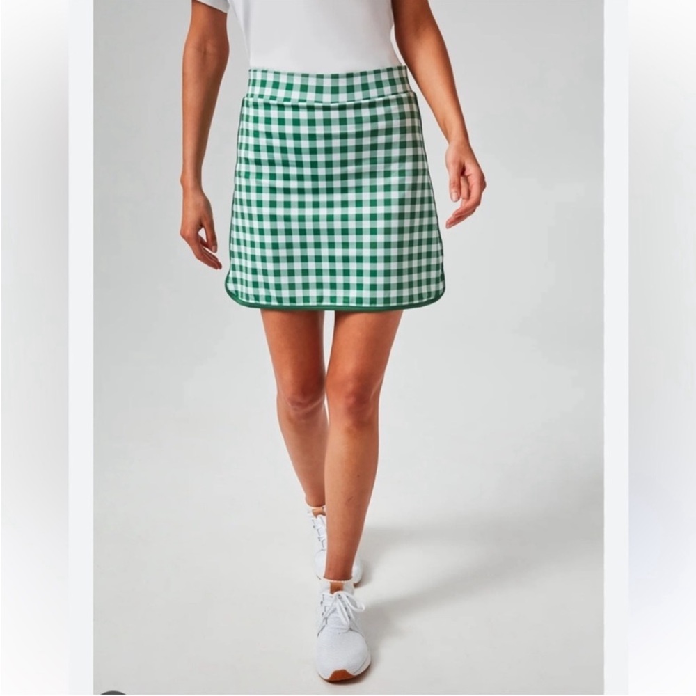 Tuckernuck Green Trellis Gingham Karrie Golf Skort - Picture 11 of 11